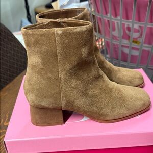 GB Girls Brown Suede Ankle Booties